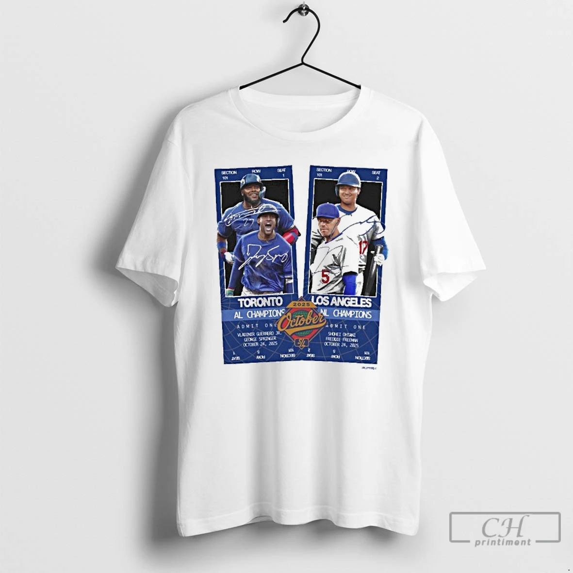 Classic Blue Jays Al Champs Vs Dodgers Nl Champs 2025 World Series Matchup T Shirts