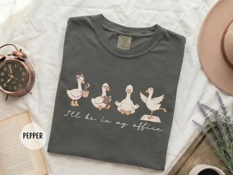 Cute Goose Self Care Mental Health Comfort Tee