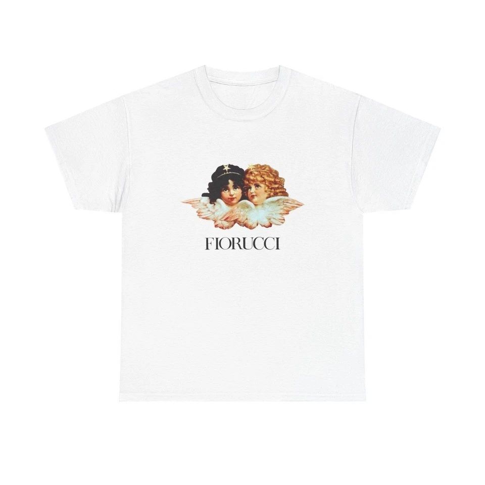 Fiorucci Vintage Graphic Unisex White T Shirt S-5XL N8686