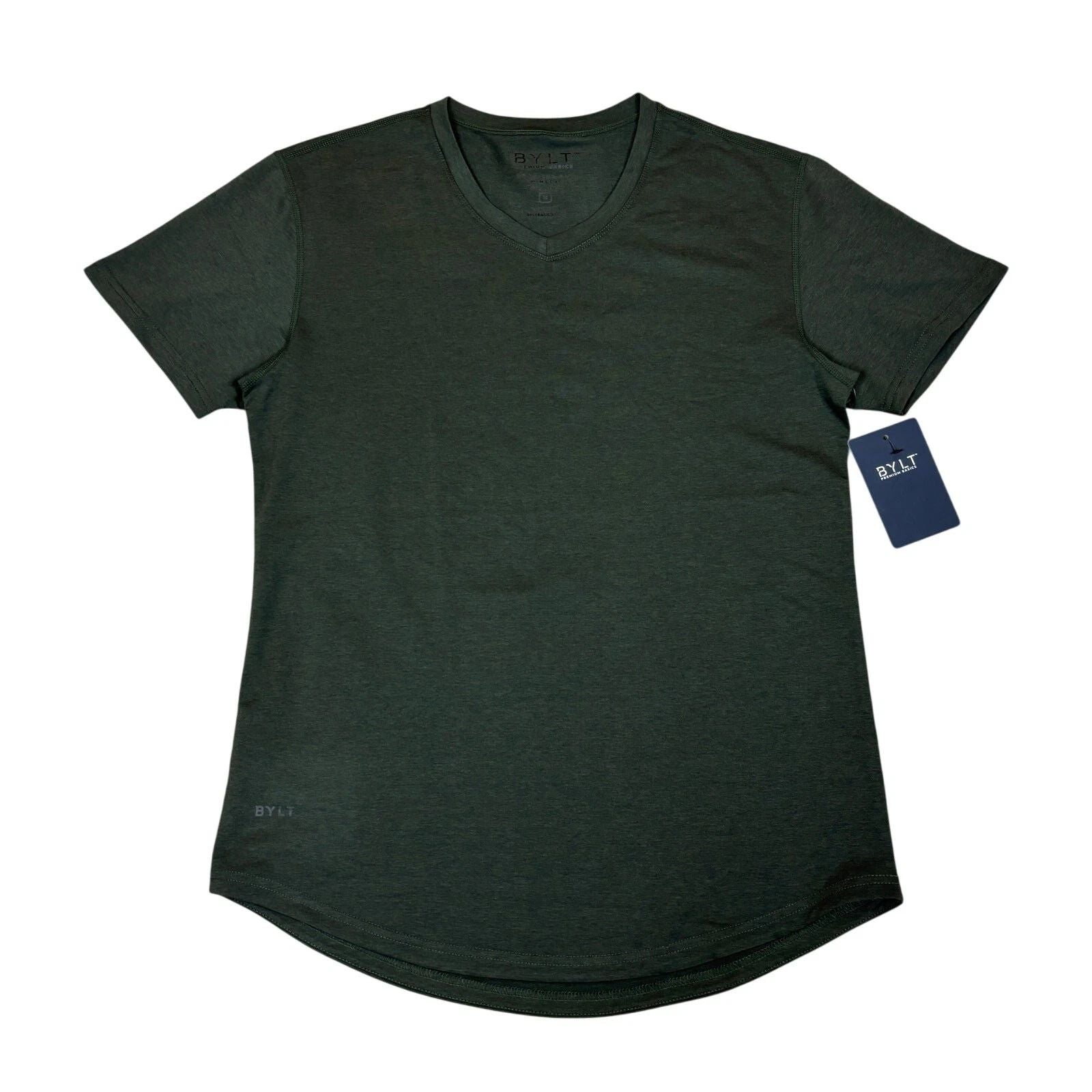 NWT Bylt Premium Basics Drop Cut V Neck Short Sleeve Shirt Men's Small