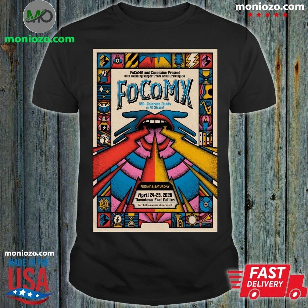 FocoMX Downtown Fort Collins, CO Apr 24-25 2026 Poster Shirt