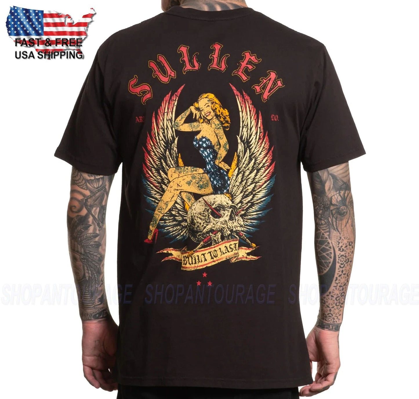 Sullen Art Collective Americana Premium Fit SCM6872 Short Sleeve T-shirt For Men
