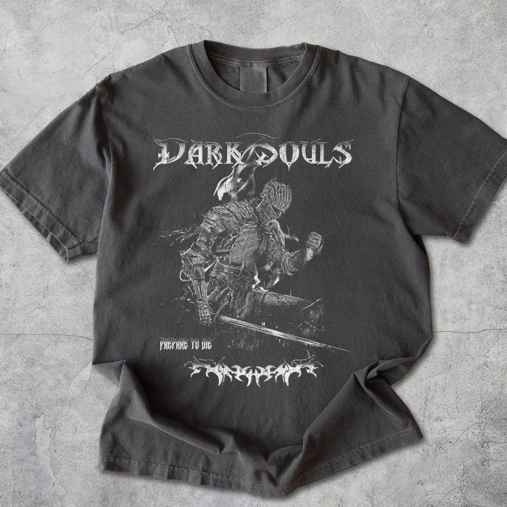 Vintage Dark Souls Distressed T Shirt, Retro Video Game Tee, Gaming Fan Apparel