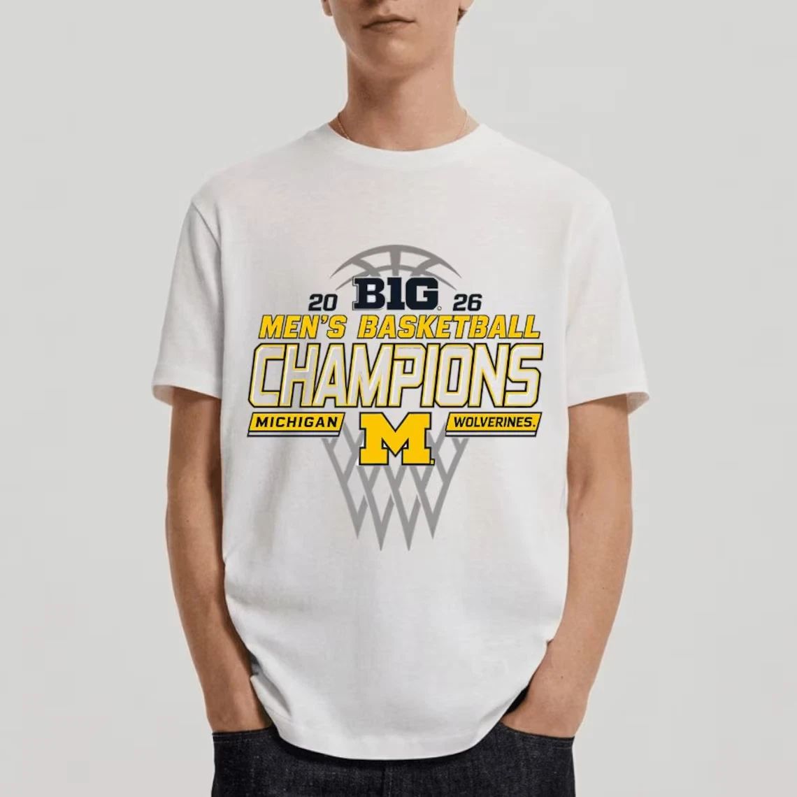 Michigan 2026 Champions Shirt, College Basketball Final Four Graphic Tee