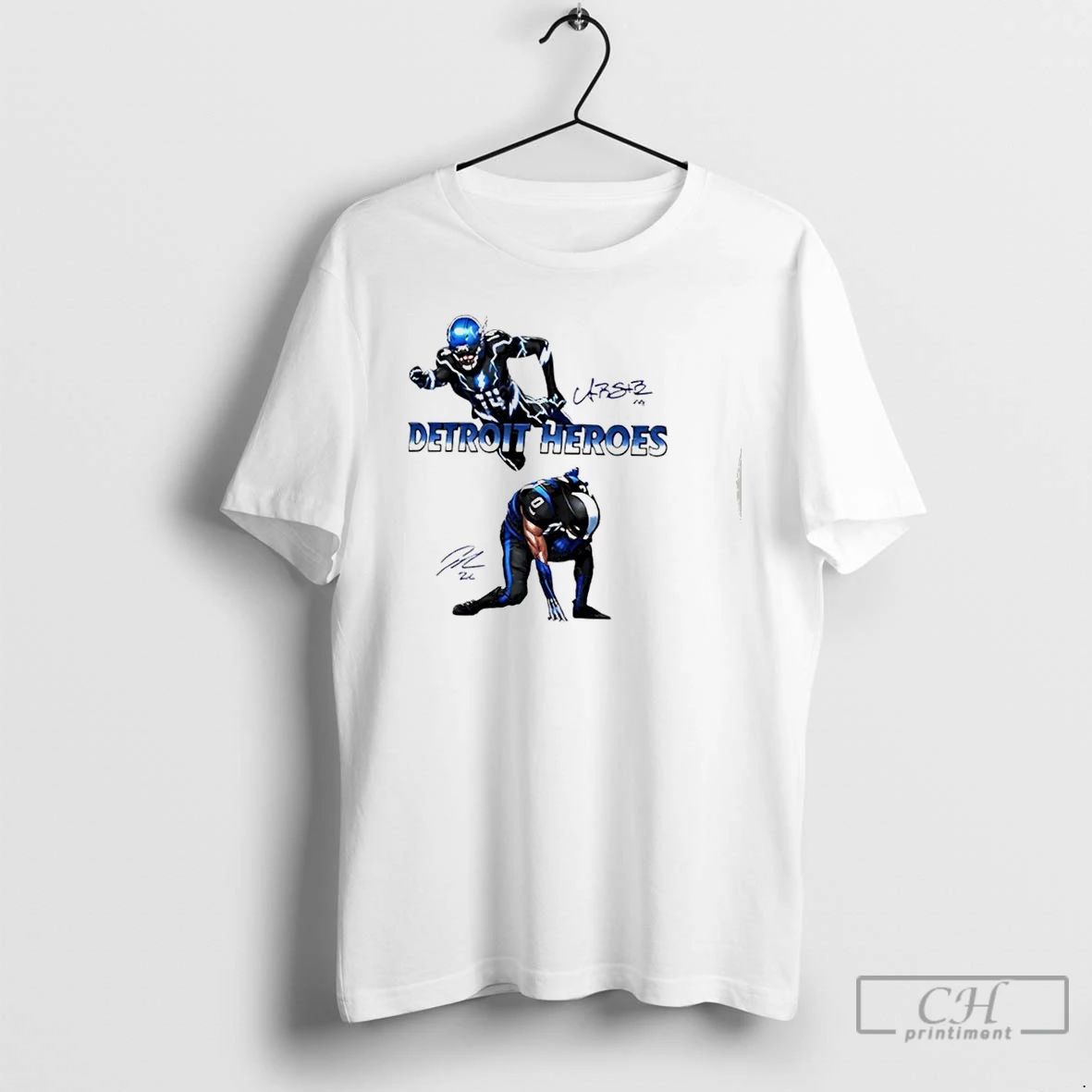 Classic Amon Ra St Brown And Jahmyr Gibbs Detroit Heroes T Shirts