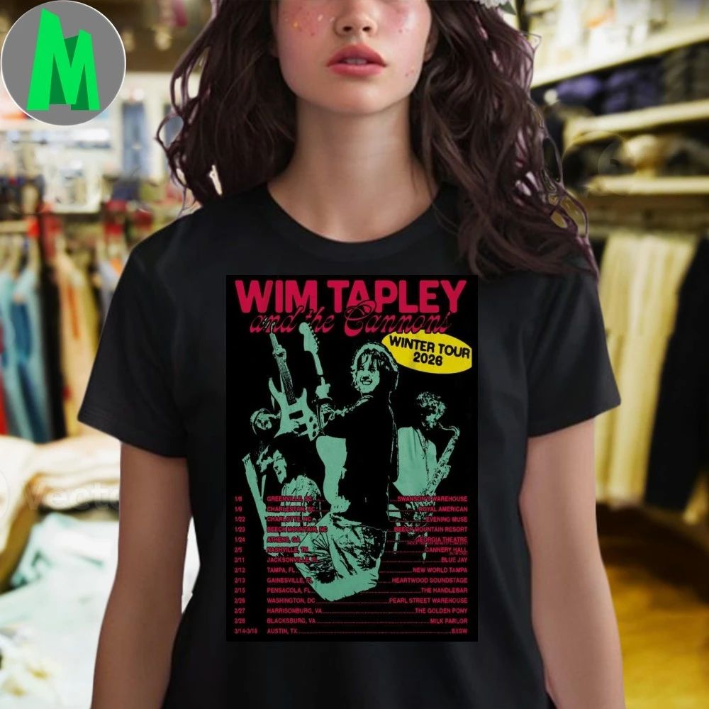 Wim Tapley And The Cannons Winter Tour 26 Poster T-Shirt