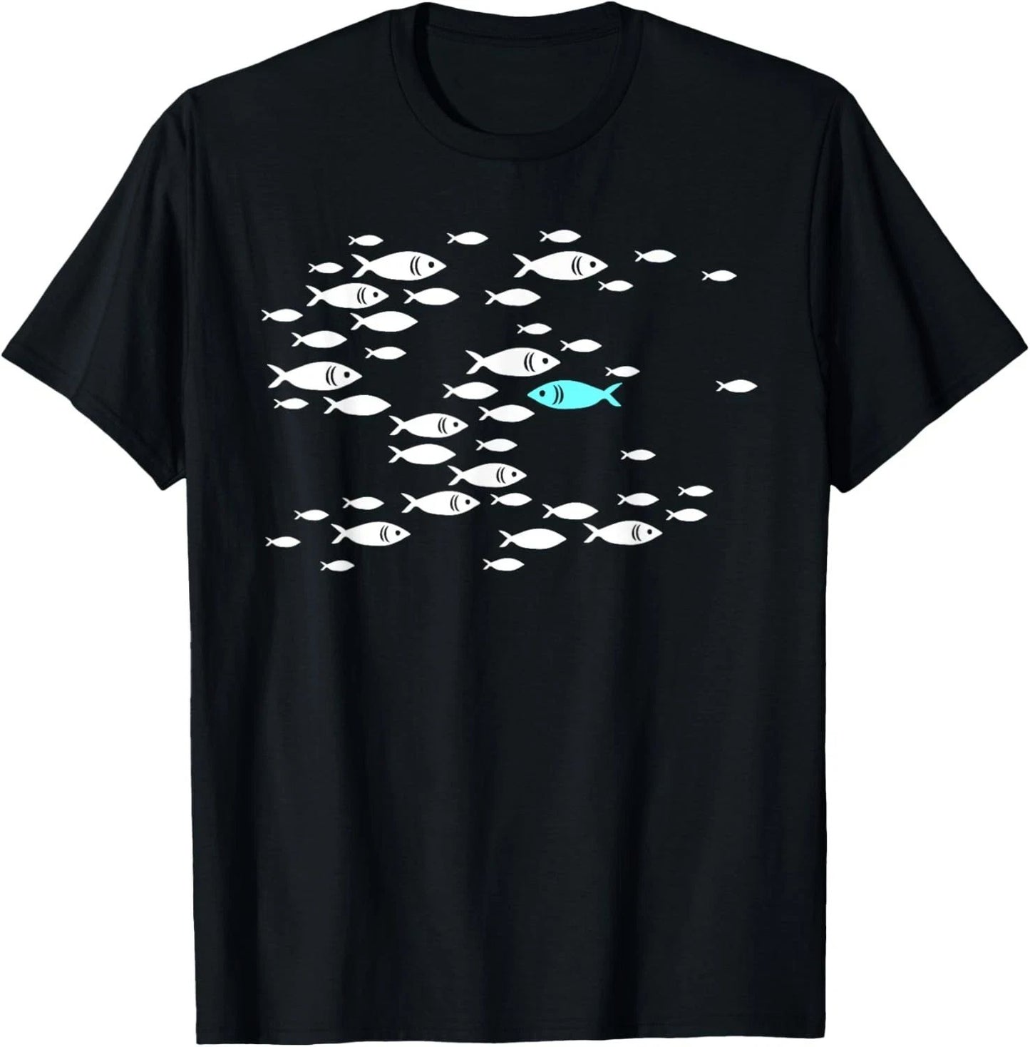 Fish Swim Against the Current in the Sea Inspirational Quote T-Shirt