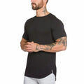 USA Mens Bodybuilding Gym Workout T-Shirt Muscle Shaper Shark Fitness Active Tee