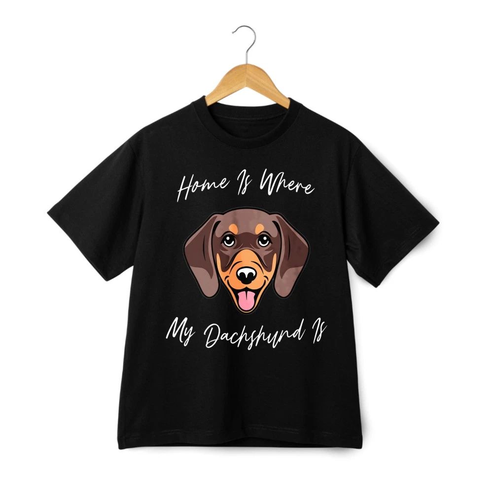 Unisex Cute Dachshund Graphic T-Shirt Soft Cotton Casual Dog Lover Daily Wear