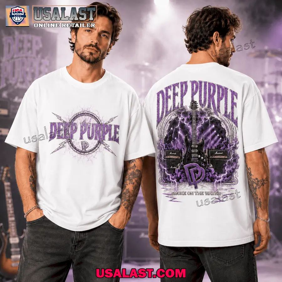 Deep Purple Smoke On The Water Guitar 3D Shirt For Rock Music Fans