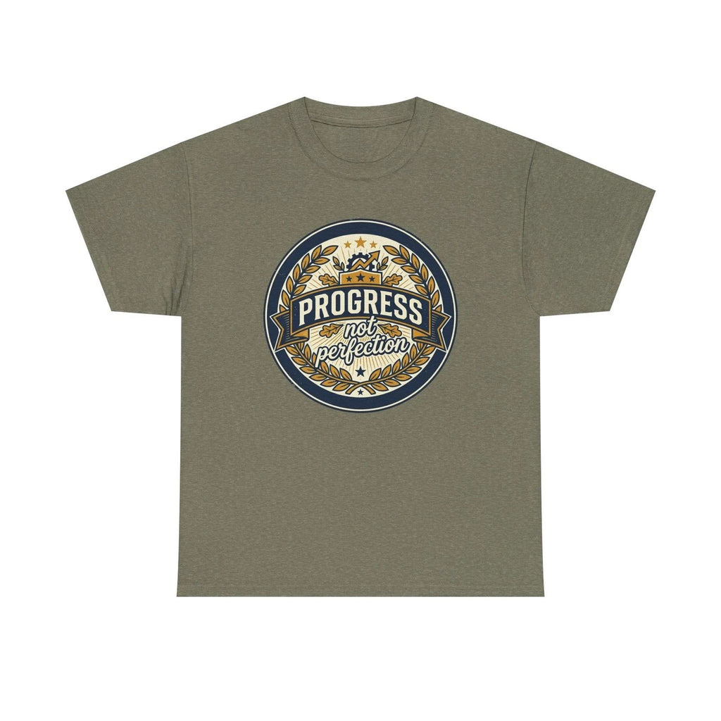 Progress Not Perfection Tee | Motivational Badge Design