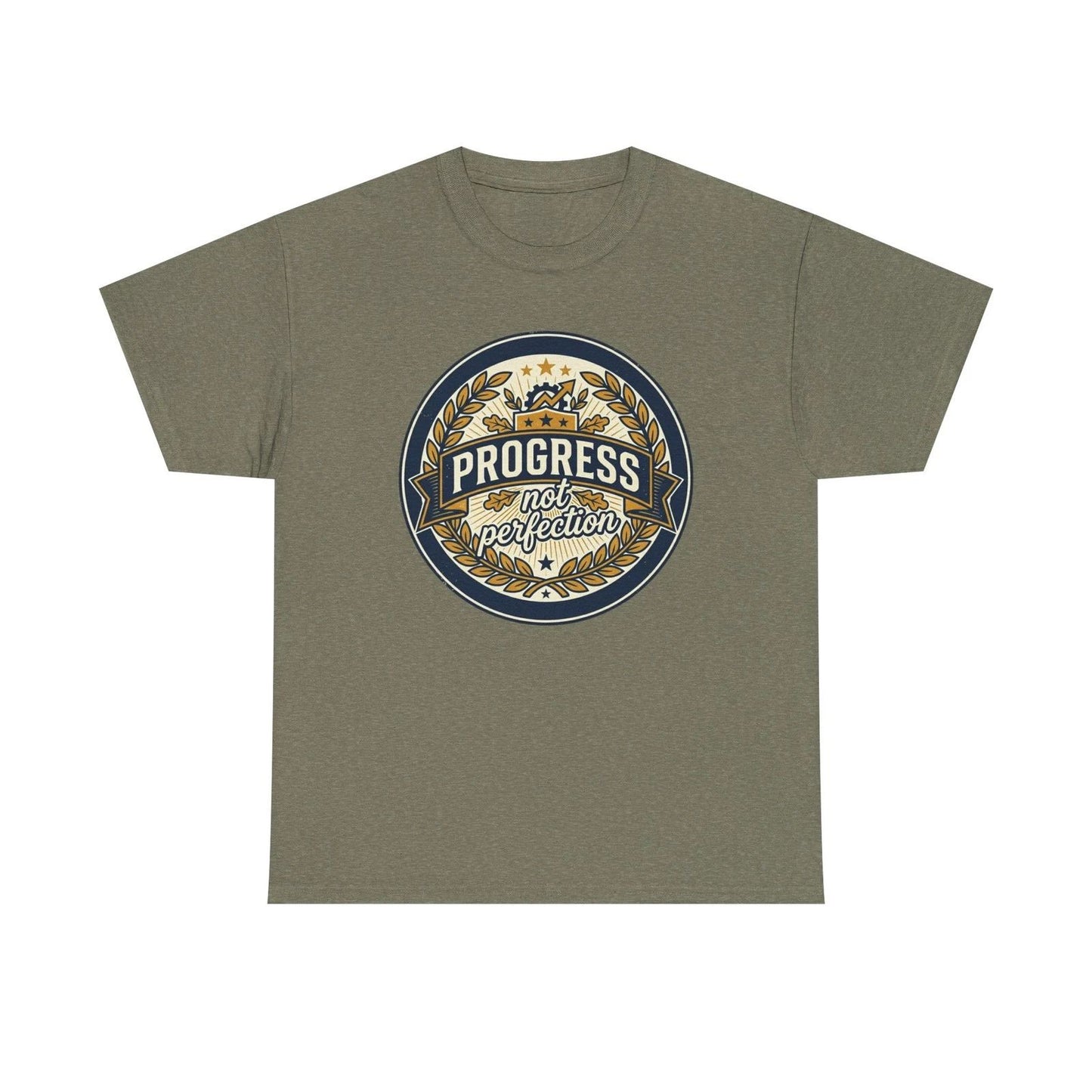 Progress Not Perfection Tee | Motivational Badge Design