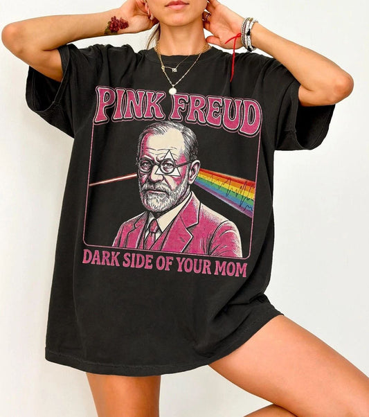 Pink Freud Shirt Dark Side Funny Psychology Music Graphic Tee