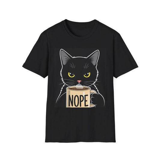 Cat Graphic Tee, NOPE T-Shirt, Unisex Cat Lover Shirt, Gift for Pet Owners