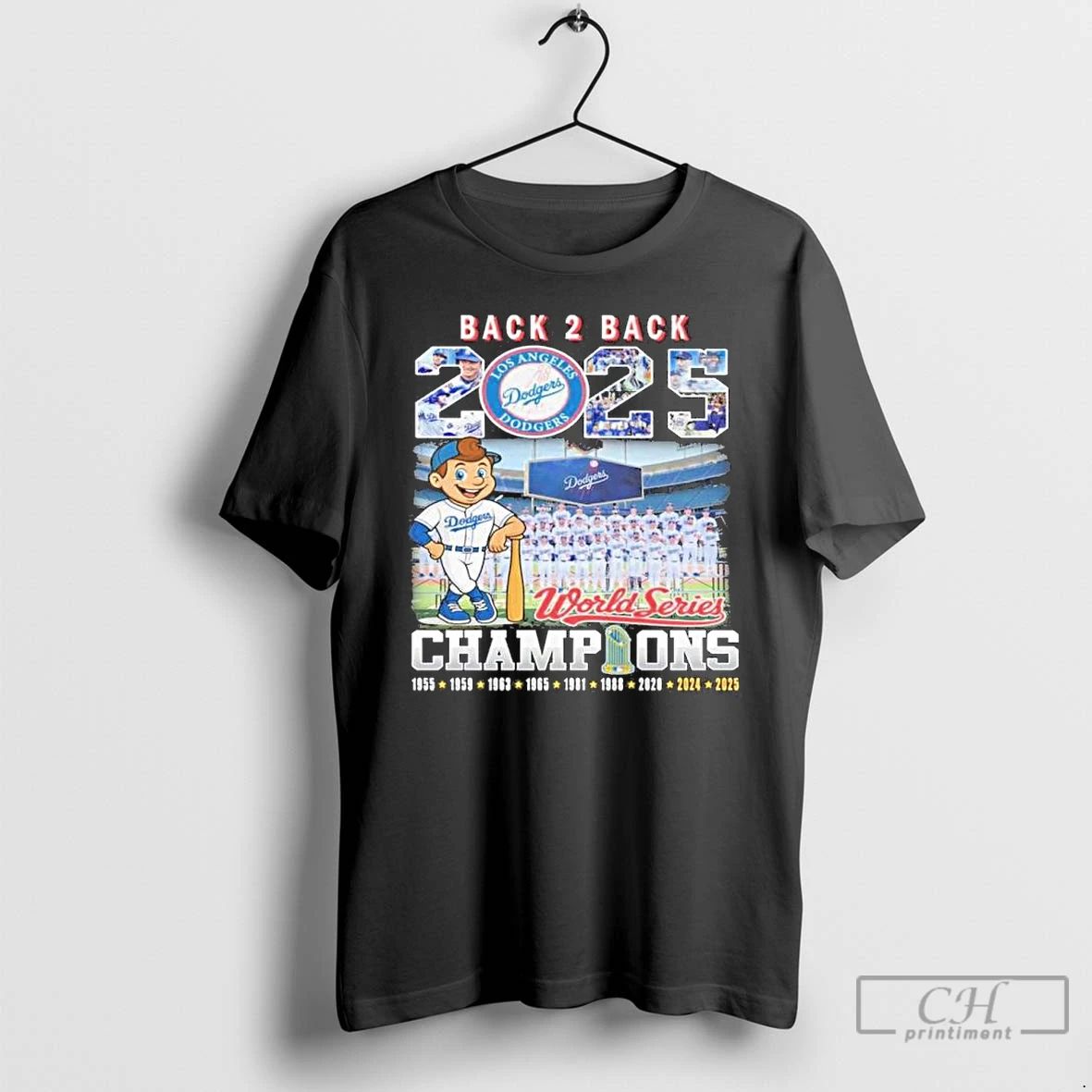 Premium 2025 World Series Back 2 Back Champions Los Angeles Dodgers T Shirts