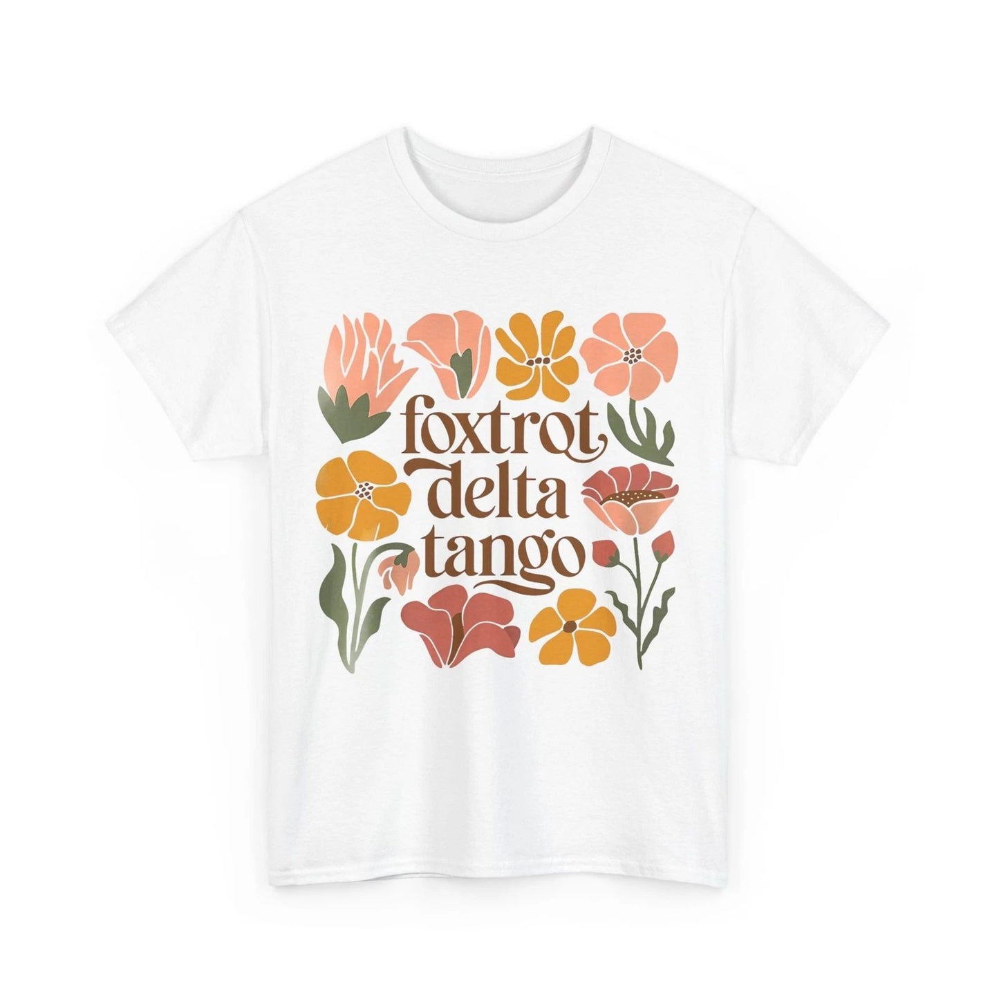 Foxtrots Deltas Tangos Boho Floral Women Men T-shirt