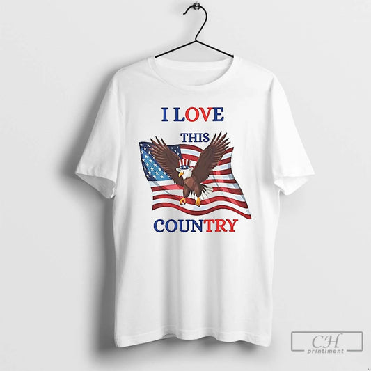 Premium I Love This Country Usa Flag Ceramic Ceramic And Classic Dad Cap T Shirts