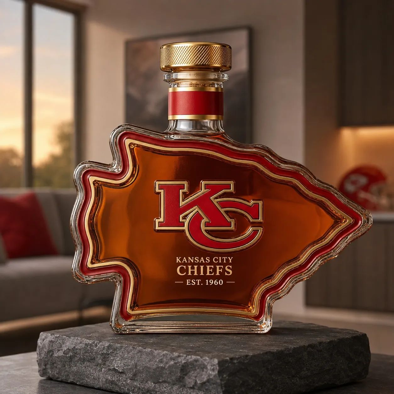 Kansas City Chiefs Est. 1960 Arrowhead Collector Bottle