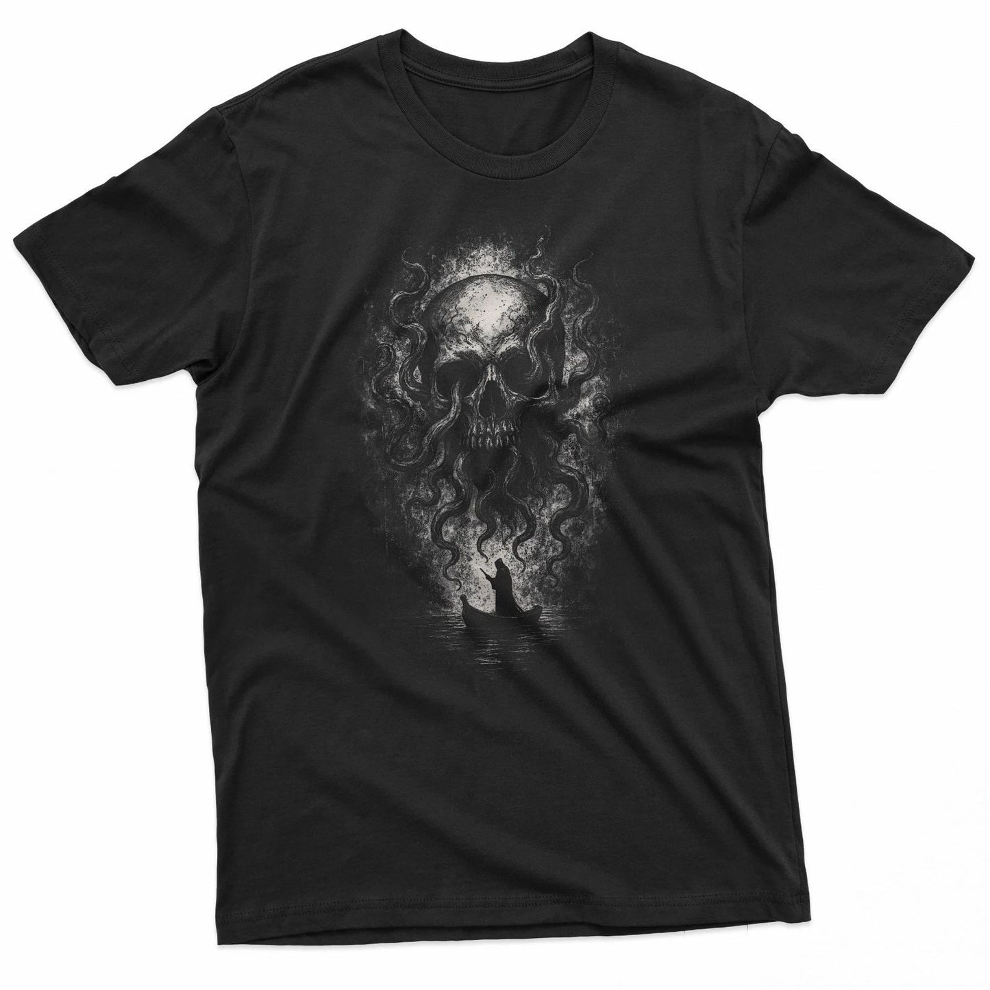 Skull Tentacles Mythology Charon Hades Goth Horror Aesthetic T-Shirt