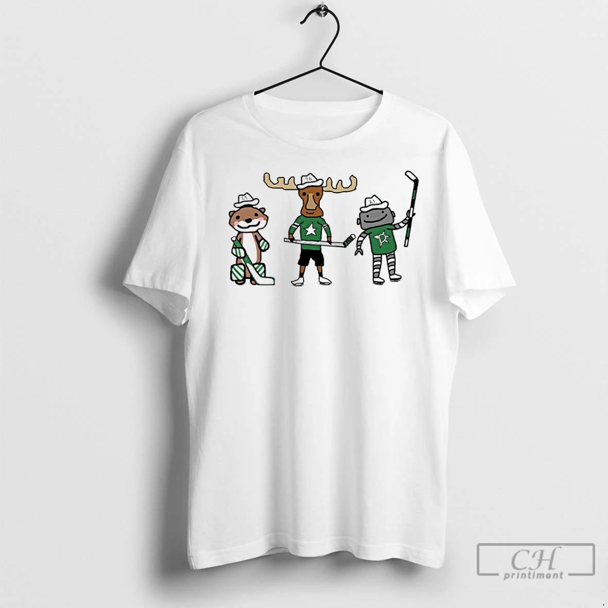 Premium Jake Oettinger Otter Mikko Rantanen Moose And Jason Robertson Robo Guys Dallas Stars Mascot