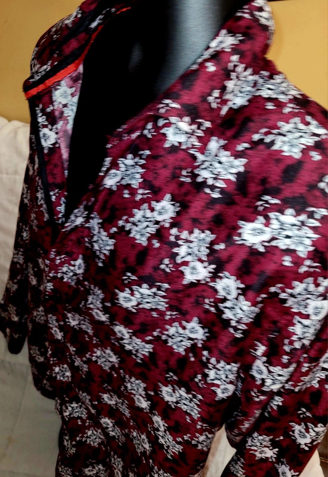 Silverstone Collection Modern Fit Men's Burgundy Lg Sleeve Shirt 3X Fits 2X Best