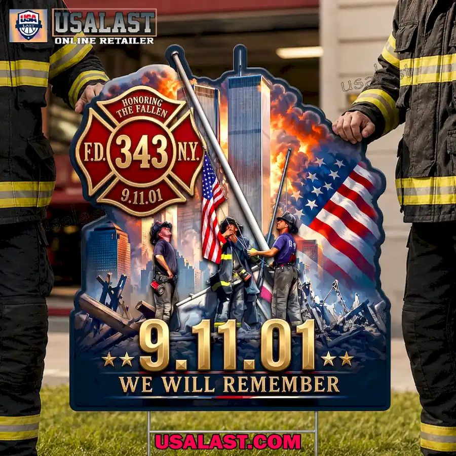 September-11 Pray For Fallen Firefighter Yard Sign