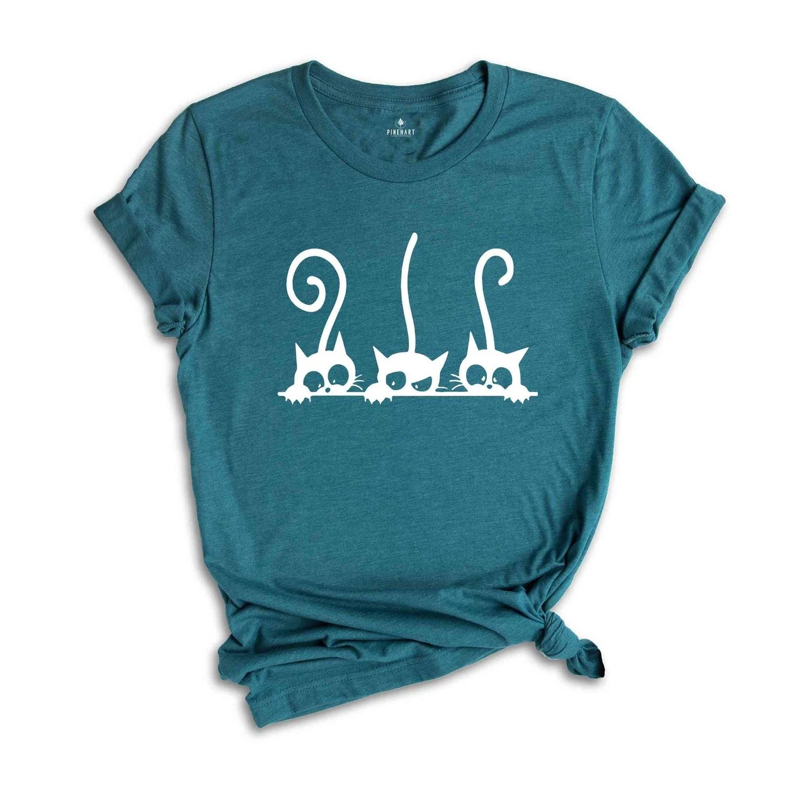 Cat Shirt, Cute Cat Shirt, Cat Lover Shirt, Pocket Cat Shirt, Cat Mom Tee, Cute