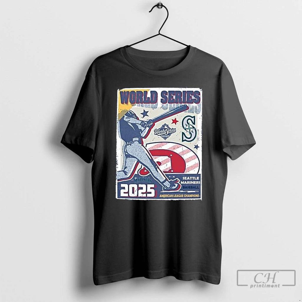 Classic Seattle Mariners Al Champs 2025 World Series Franklin T Shirts