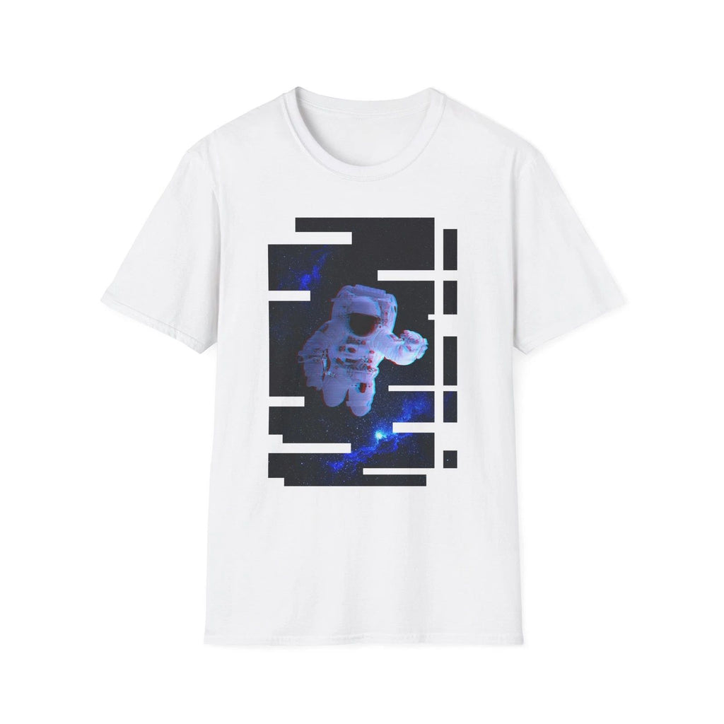 Scanline Spaceman Unisex Softstyle T-Shirt - Cosmic Graphic Tee for Space Lovers