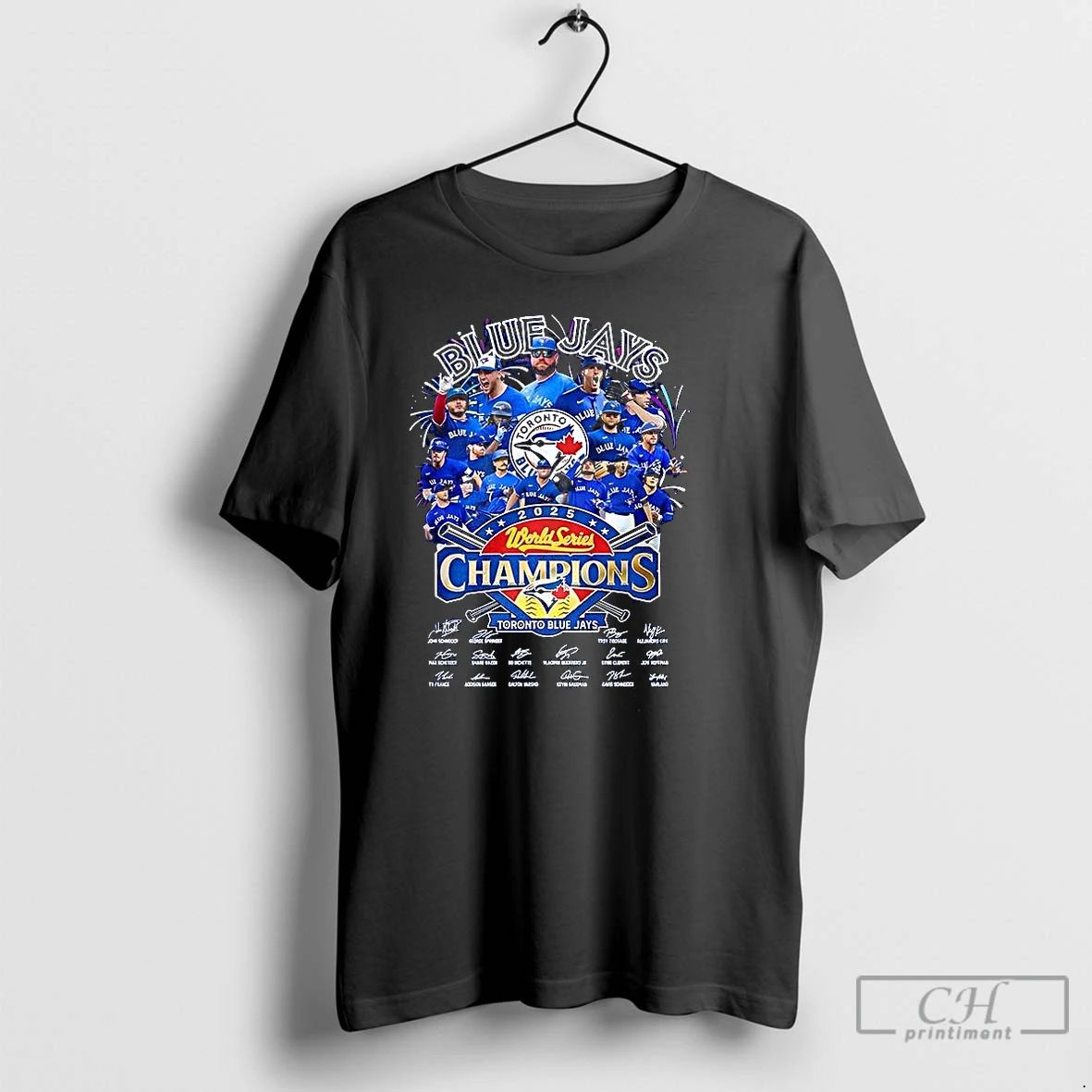Classic Toronto Blue Jays 2025 World Series Champions Trophy Player T Shirts