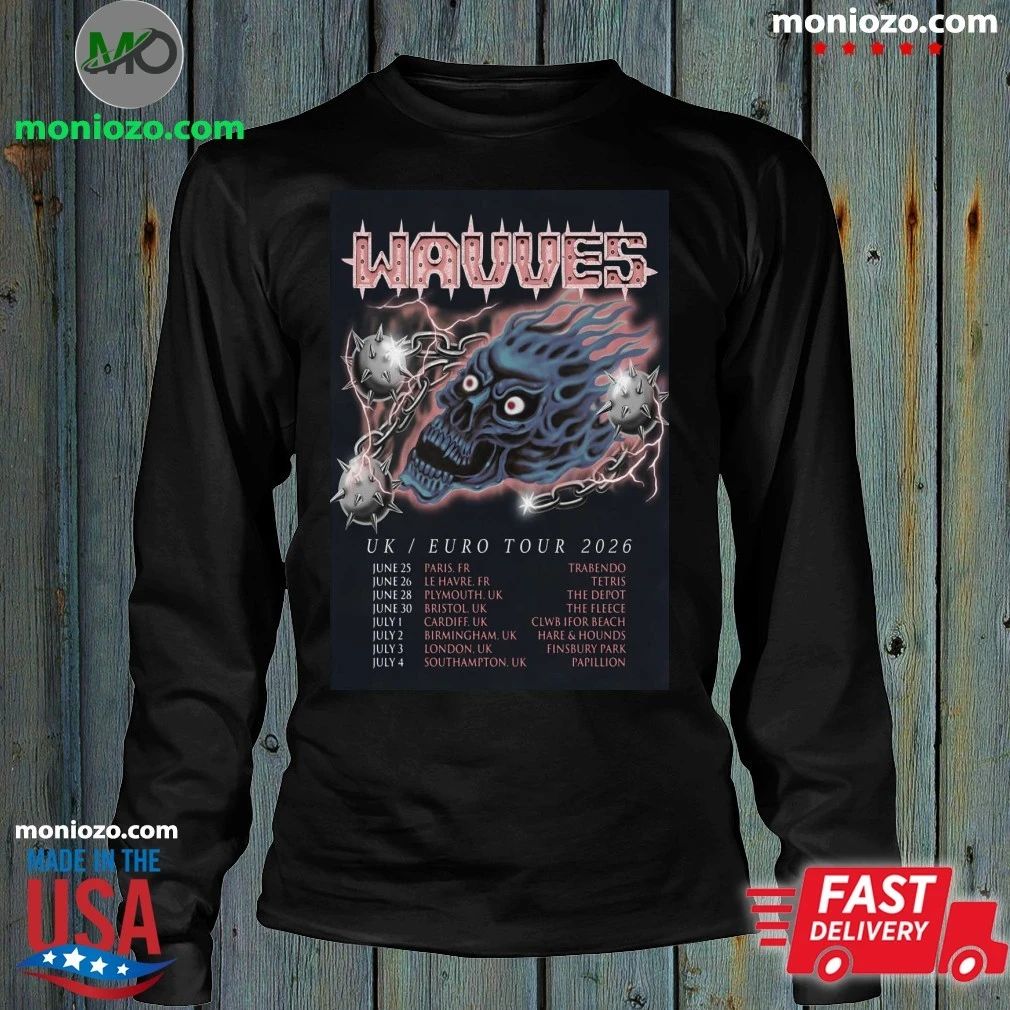 Original WAVVES UK EU Tour 26 Poster Shirt