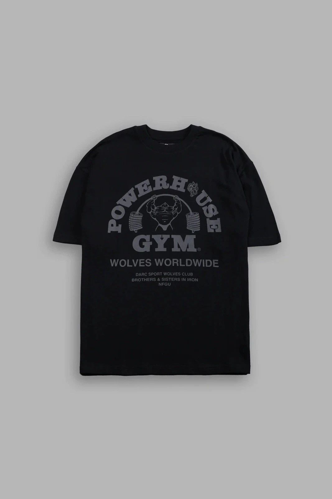 Darc Sport Powerhouse of the Wolves Premium Oversized Tee in Black SIZE XL (NEW)