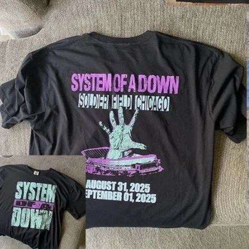 HOT !! System of a Down Aug 31, Sept 1 2025 Soldier Field, Chicago, IL T shirt