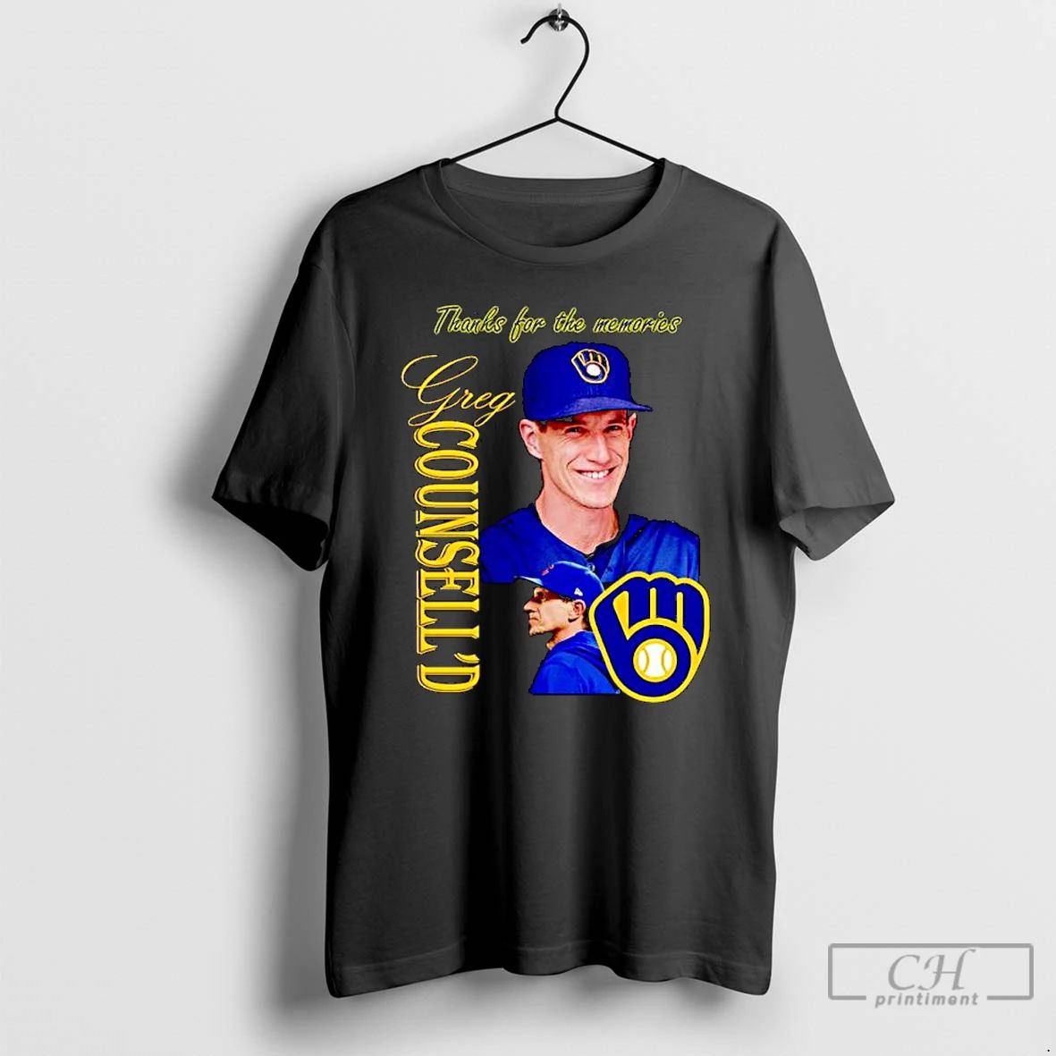 Classic Greg Counselld Milwaukee Brewers Thanks For The Memories Ornaments T Shirts