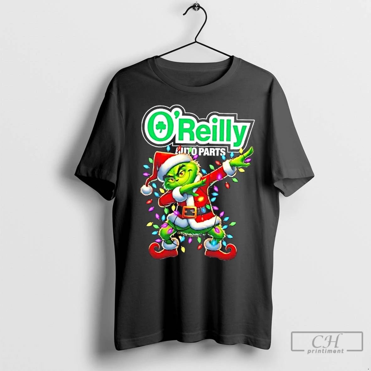 Classic Oreilly Auto Parts Grinch Dabbing Merry Christmas