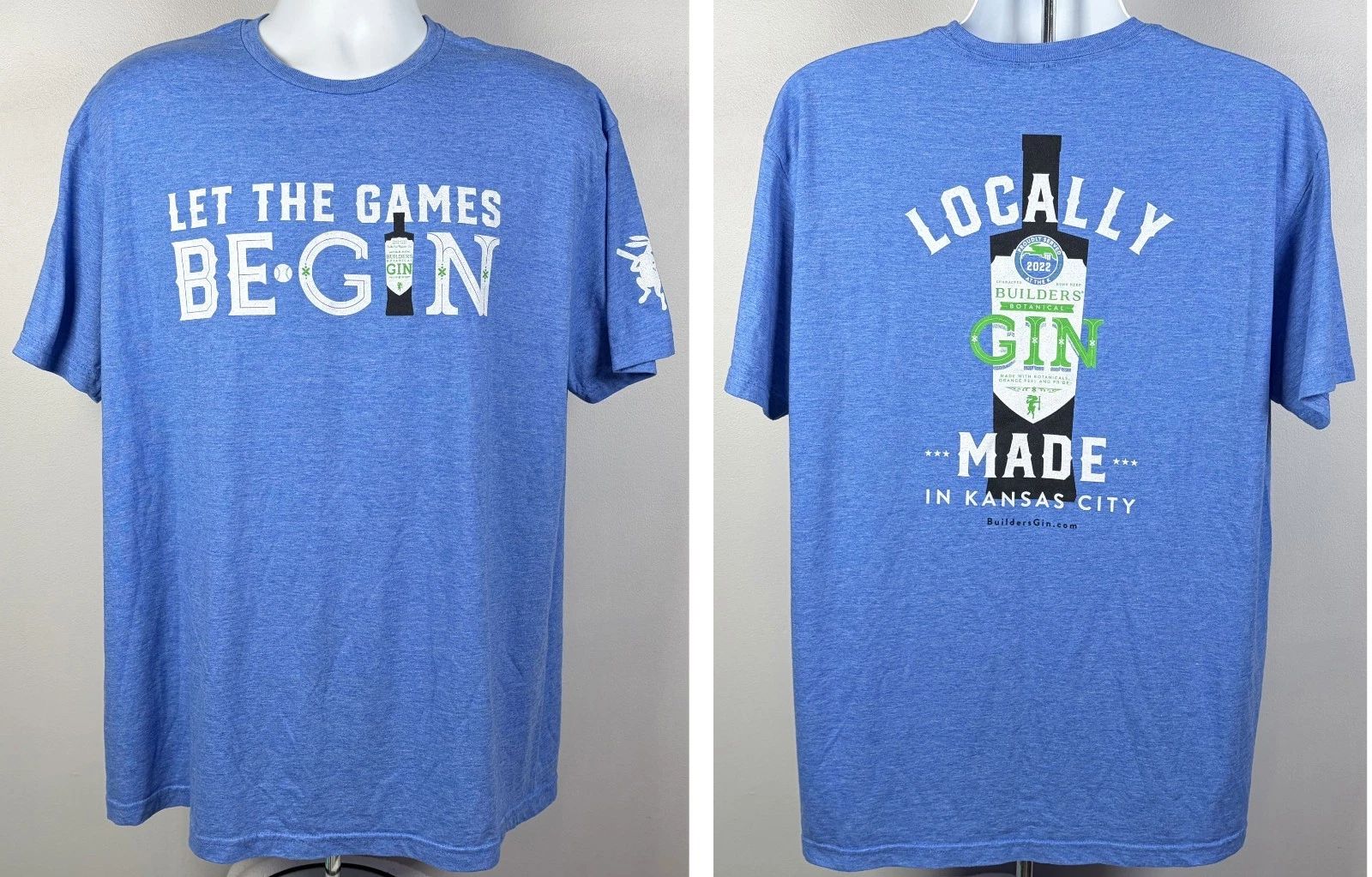 Builder's Botanical Gin Let the Baseball Game Be*Gin Themed T Shirt Mens XL
