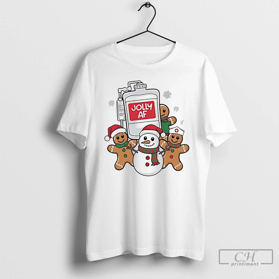 Classic Snowman Gingerbreads Jolly Af Christmas T Shirts