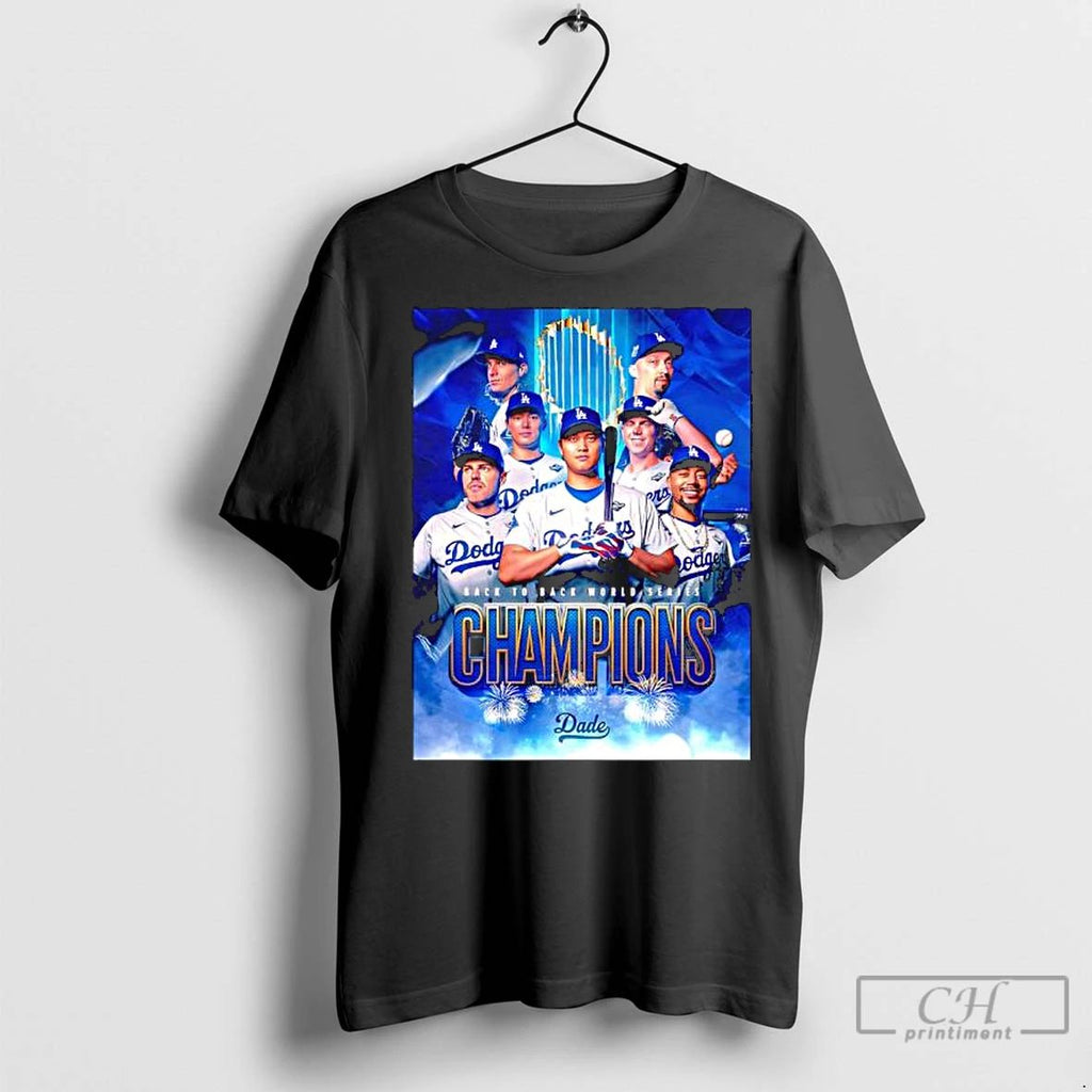 Classic Los Angeles Dodgers Back To Back World Series Champions Dade