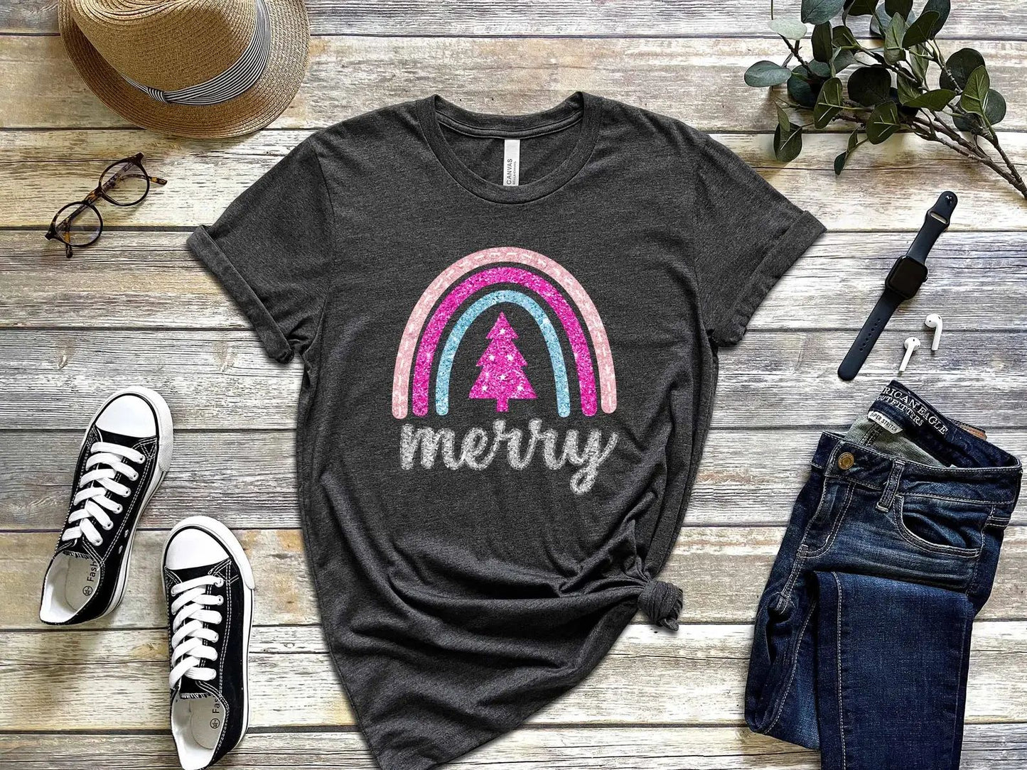 Merry Christmas T-Shirt, Christmas Tree Shirt