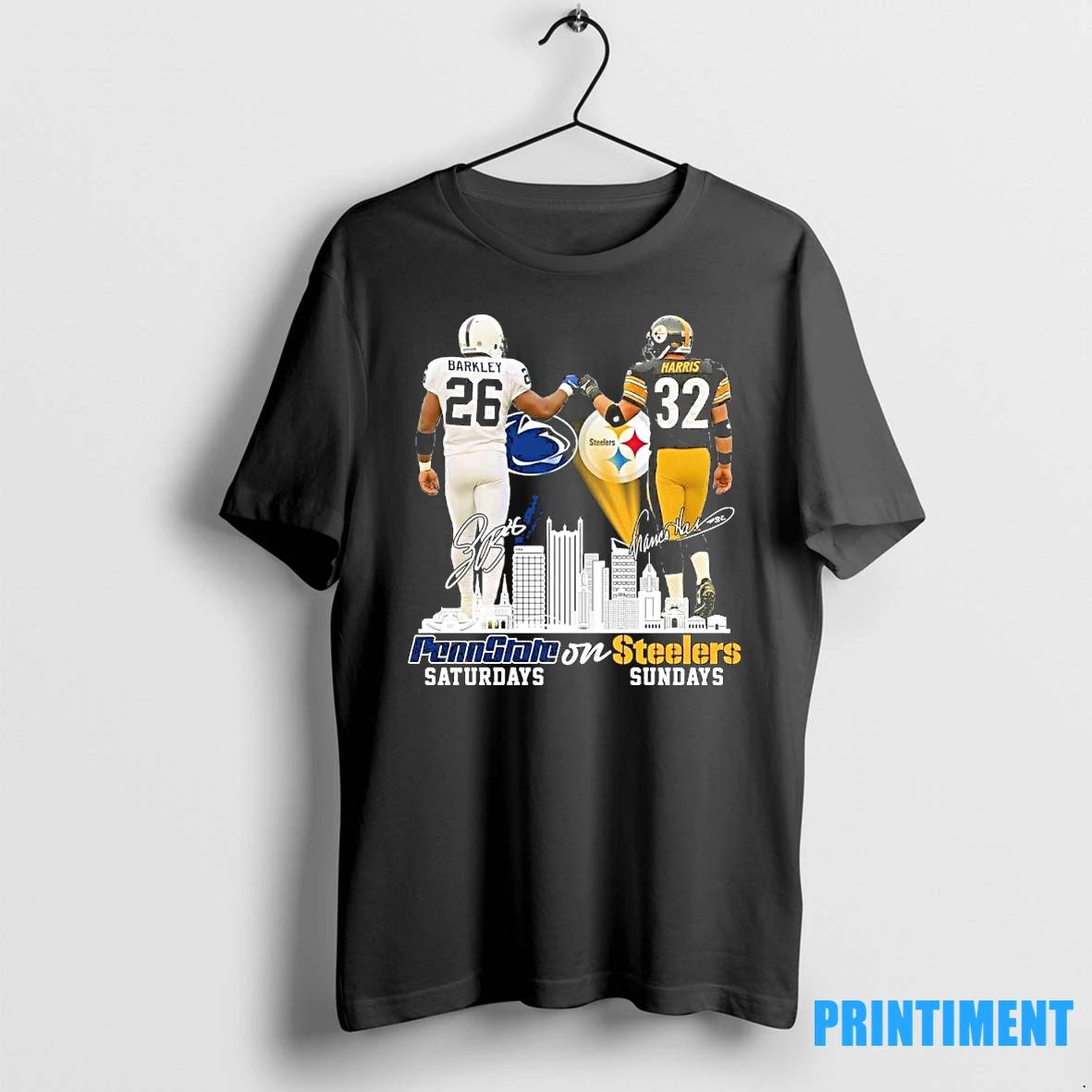 Saquon Barkley Penn State On Saturdays And Franco Harris Steelers On Sundays Tshirts Sweater