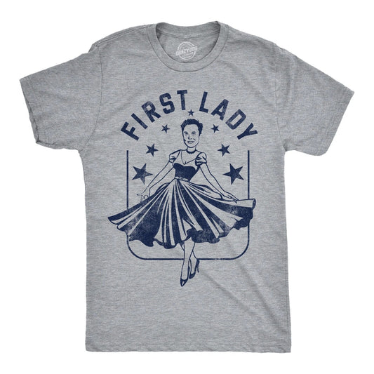Mens Funny T Shirts First Lady Elon Sarcastic Political Graphic Novelty Tee for