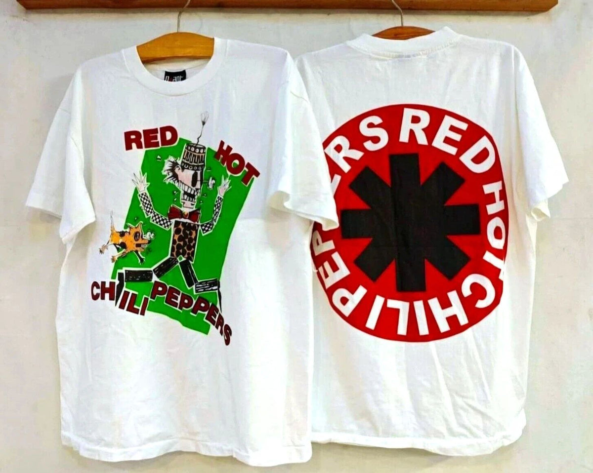 Vintage Red Hot Chili Peppers Shirt L RHCP Tour Kiedis Rock Band F092