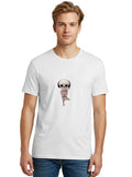 Skeleton-Headphones-Yoga-Pose Mens Graphic Tee, 100% Cotton, Casual Summer Wear