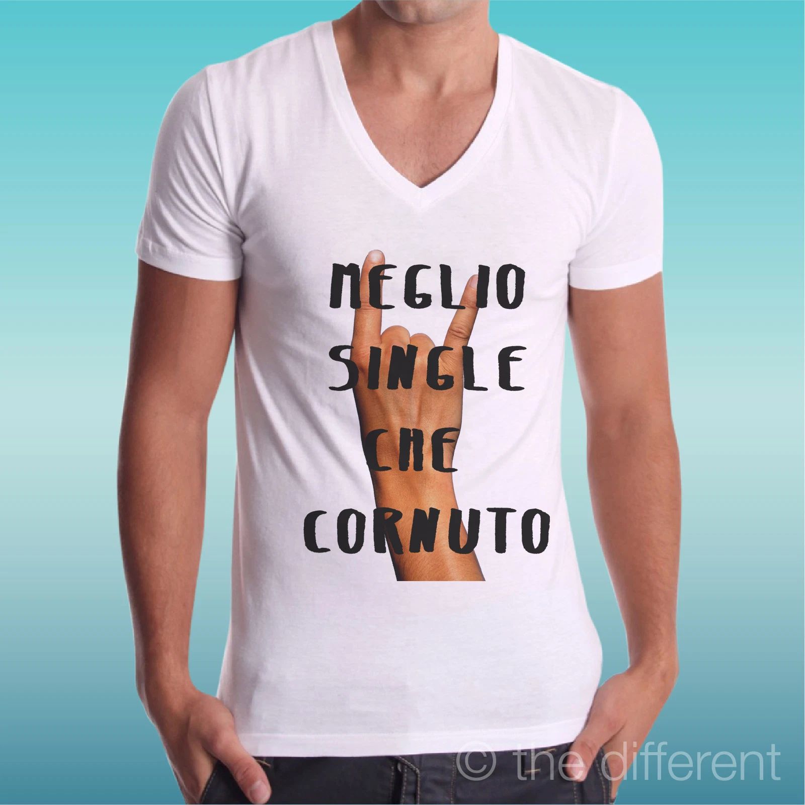 T-shirt Man V Neck " Better Single Che Wifes " Gift Idea Road To Happiness