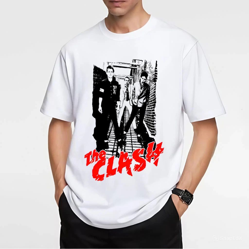 The Clash Vintage-Inspired Rock Band T-Shirt – Retro Punk Unisex Cotton, S–5XL