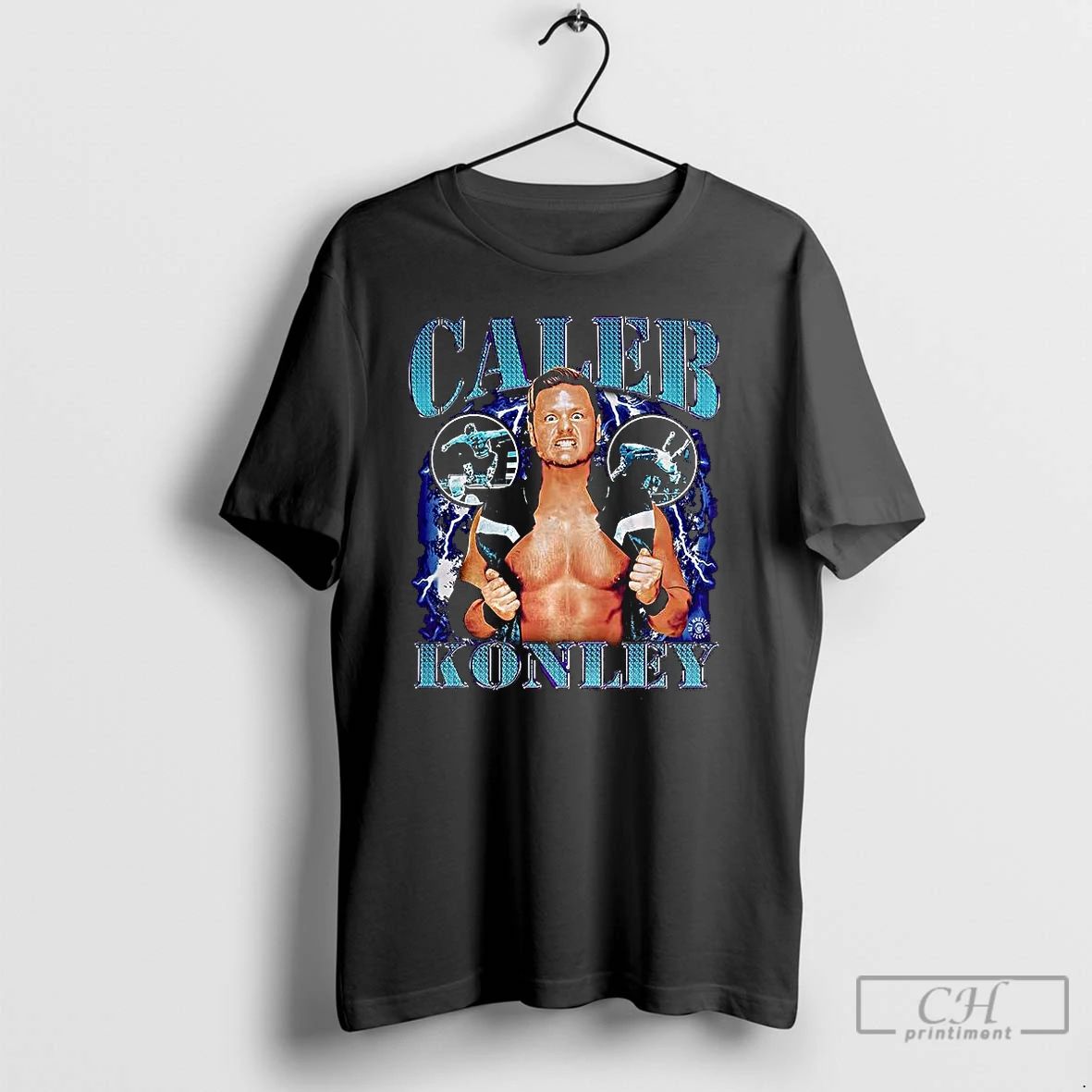 Classic Caleb Konley Kaleb Konley Wrestling Lighting Graphic 90s Vintage T Shirts
