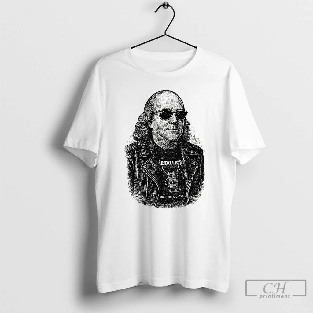 Classic Ben Franklin Ride The Lightning T Shirts