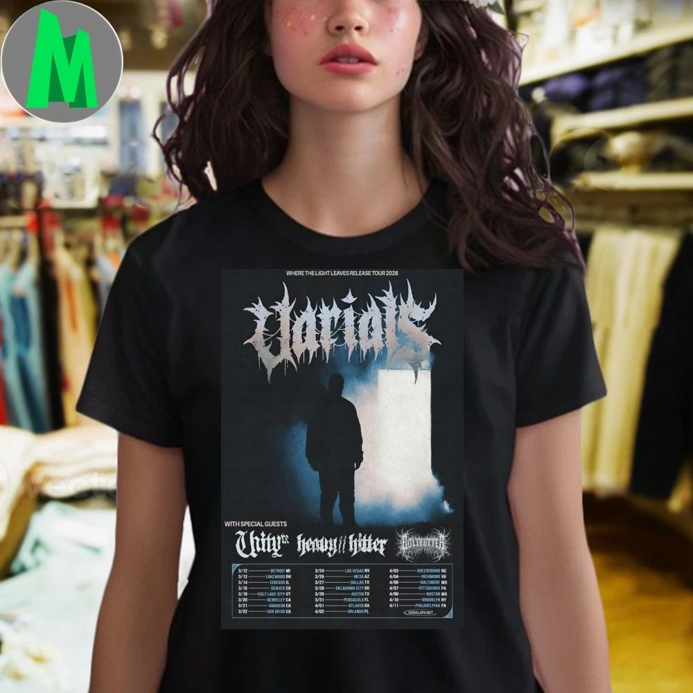 Original Poster VARIALS Where The Light Leaves Release 2026 Shows Shirt