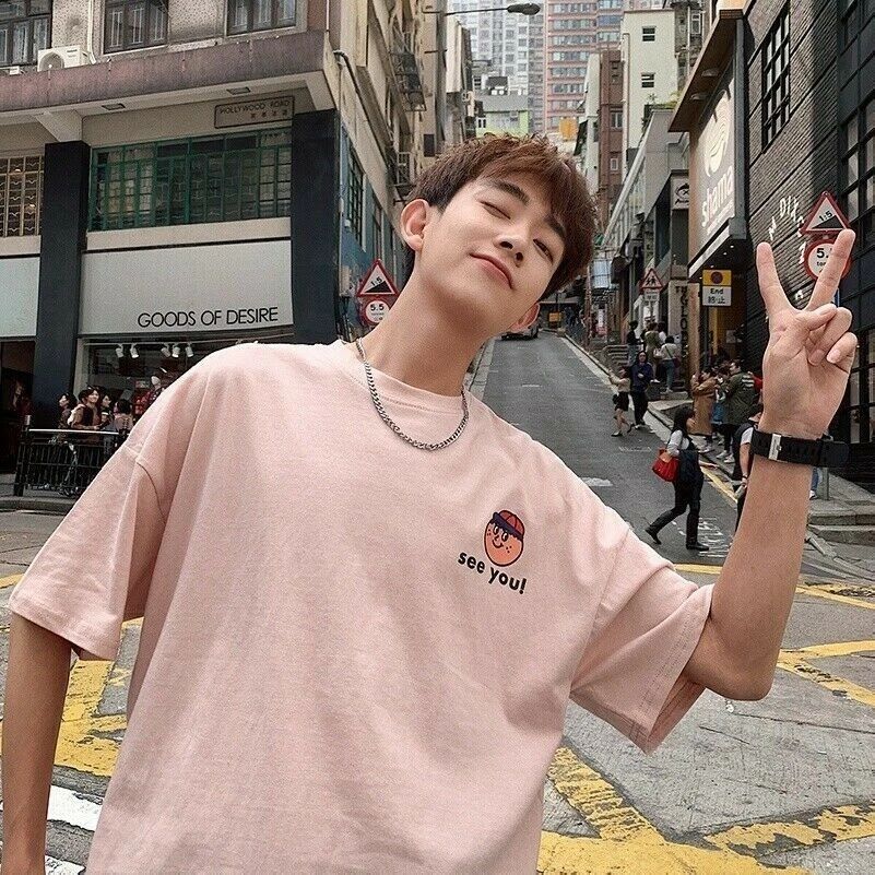 Men T-shirt Cotton Printed Trendy Art Fashion Cartoon Animated High-quality SHP