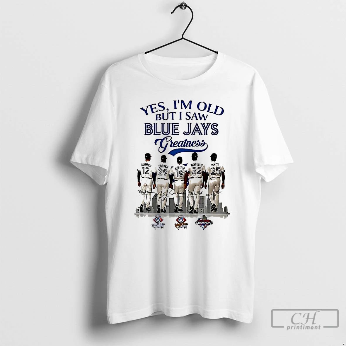 Classic Yes Im Old But I Saw Toronto Blue Jays Greatness Player Signature T Shirts